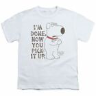 Family Guy Brian Dziecięcy Młodzieżowy T-shirt Licencjonowany Brian Griffin Kreskówka Koszulka Biała