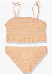 NWT Lucky Brand Girls Two-Piece Swimsuit, Natalie Bright Melon Size L - Picture 1 of 2