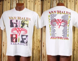 Vintage Van Halen Balance Concert T Shirt 1995 White - Picture 1 of 1