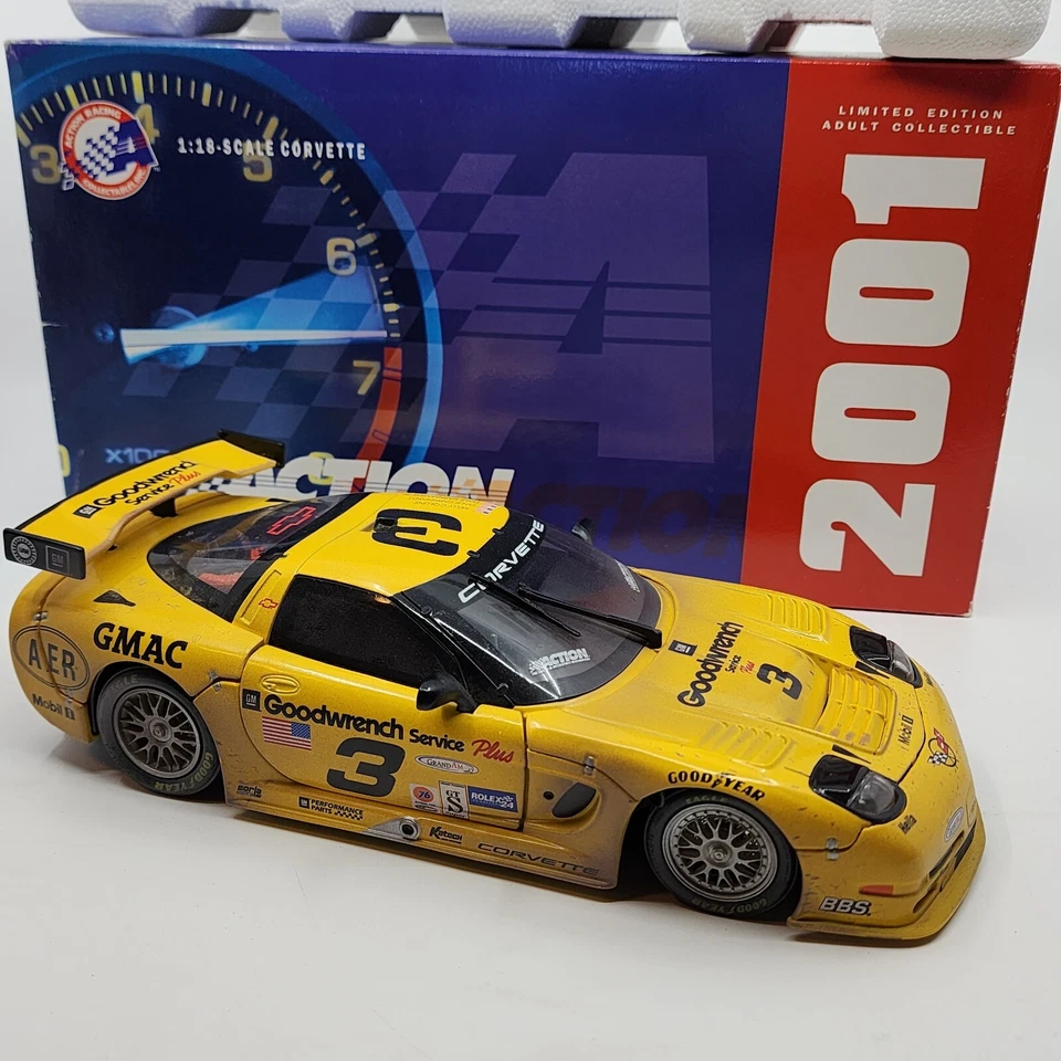 FOTO ASSINADA POR DALE GAINHARDT SR JR #3 DAYTONA VERSÃO CORRIDA CORVETA 1/18 AÇÃO - Imagem 1 de 4