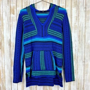 Bcbg Maxazria Manta Sudadera con Capucha Suéter Mezcla de Lana Azul Negro XS $298 - Imagen 1 de 9