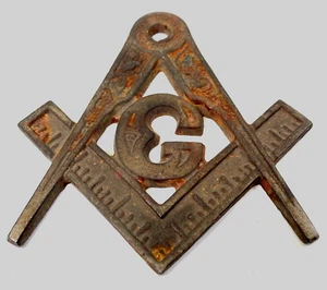 Símbolo masónico, placa, raro, antiguo, A.C. Williams Co., ACW Co. Ravenna, envío gratuito - Imagen 1 de 15