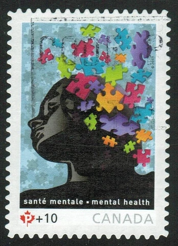 Canada sc#B18 Mental Health 2011, Unit from Booklet Bk467, Used Cover