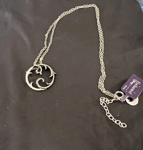 Disney Enchanted Villains Maleficent Silver Necklace w/ Diamond Thorn Pendant - Picture 1 of 4