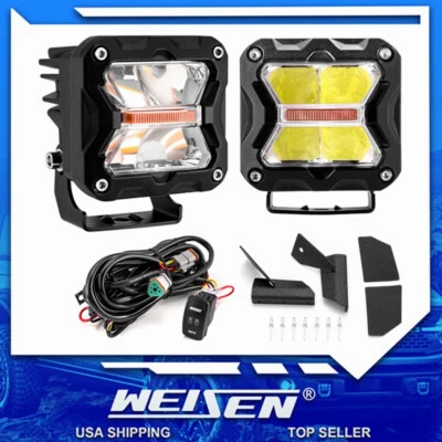 Kit de luces de zanja vainas LED estroboscópicas blancas ámbar Weisen para Jeep Comanche MJ 86-92 Foto 1 de 4