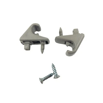 1998-2002 Toyota Corolla Chevy Prizm Sun Visor Clip Gray Pair W/Set Of Screws - Image 1 of 4