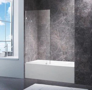 700 x 1450MM OPEN DOOR FRAME-LESS OVER BATH SHOWER SCREEN - Picture 1 of 3