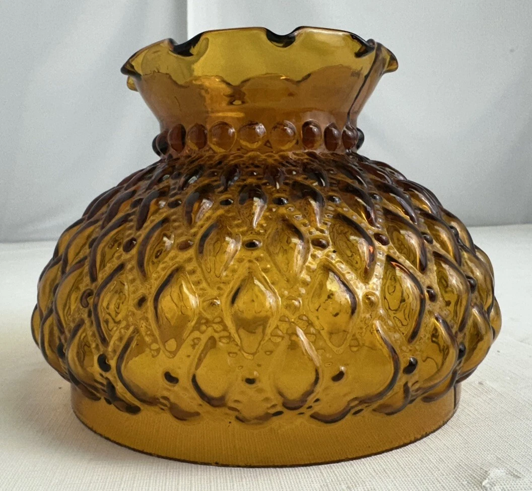 Amber Glass Lamp In Collectible Lamp Shades for sale | eBay