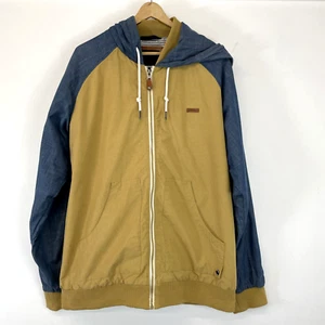 Chaqueta ligera con capucha y cremallera Bench beige y azul para hombre talla XL - Imagen 1 de 15
