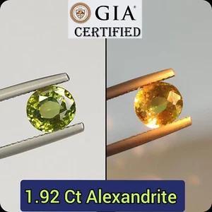 GIA CERTIFIED SPARKLING 1.92 Cts NATURAL ALEXANDRITE~SEE VIDEO - Picture 1 of 11