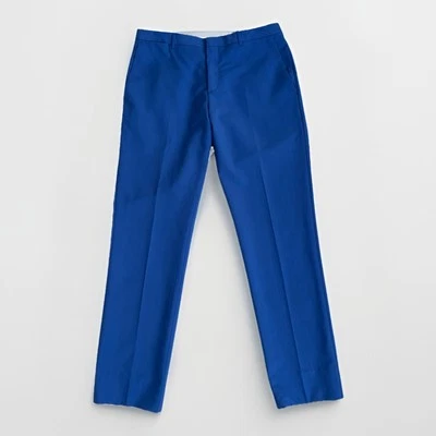 "Pantalones formales Paul Smith para hombre azules talla 32"" traje Kensington nueva mezcla de lana ajustados" Foto 1 de 4