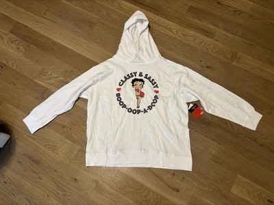 Sudadera con capucha retro Betty Boop para mujer talla XL blanca elegante y atrevida dibujos animados Foto 1 de 4