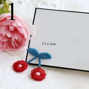 20x Mini Cute Woven Cherry Blossom Decoration Applique Craft Hair Clip Accessory - Picture 1 of 21