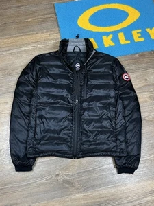 Mens CANADA GOOSE Lodge Black Puffer Fusion Fit Down Jacket Size M - Picture 1 of 23