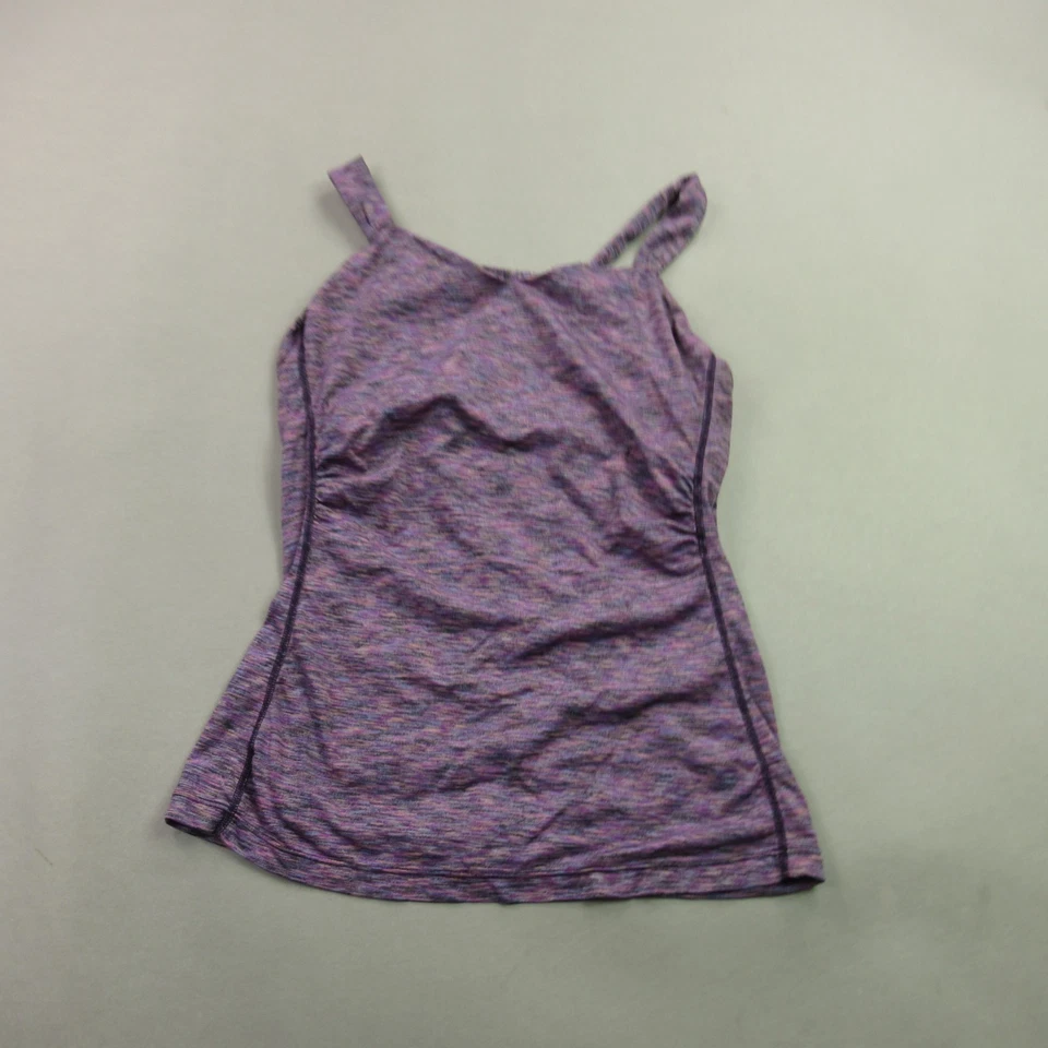 Camiseta sin mangas Prana para mujer mediana sin mangas ligera púrpura entrenamiento cuello en V Foto 1 de 4