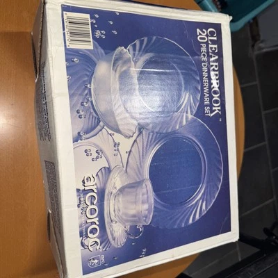 Vintage Clearbrook Arcoroc 20 Piece Dinnerware Set Open Box - Image 1 of 4