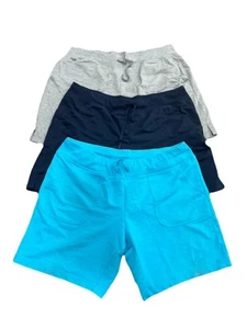 Women's Gray,teal Navy Gym Shorts Athletic Works Soft Pockets Size XL Lot Set - Picture 1 of 6