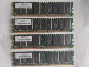 Memorie NANYA 4 MODULI DA 256MB PC3200U CL3 DDR, 1gb   FUNZIONANTI - Foto 1 di 3
