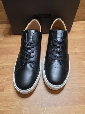 Zapatos Greats Brookyln Royale Planos Cuero Premium Italia Negro Blanco Talla 14 Foto 1 de 4