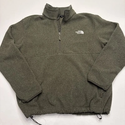 Suéter polar The North Face para hombre grande verde 1/4 cremallera suéter chaqueta exterior Foto 1 de 4