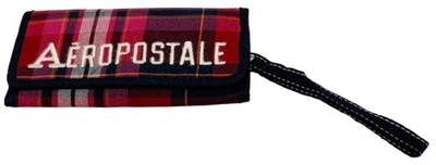 Nueva Cartera Muñequera Vintage Aéropostale Cuadros Triple Plegable Nueva con Etiquetas Foto 1 de 4