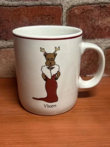 Taza de café Santa's Reindeer Vixen ABC distribuyendo Navidad - Imagen 1 de 3