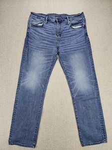 American Eagle Men's Size 36 x 32 Medium Wash Slim Straight AirFlex + Jeans - Picture 1 of 8