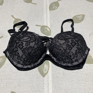 Victoria's Secret Very Sexy Push Up Black Lace Floral Women Sz 32B.          BB - Picture 1 of 11