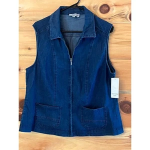 Neu mit Etikett! Southern Lady Denim Weste mit durchgehendem Reißverschluss. Taschen. Medium - Bild 1 von 7
