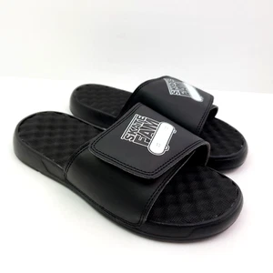 ISlide Mantra Mens Size 6 Womens Sz 7 Black Skate Fam Slip On Slide Sandals 4754 - Picture 1 of 12