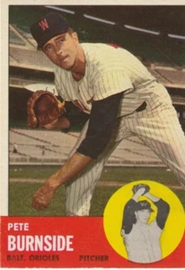 1963 Topps Baltimore Orioles Baseball Card #19 Pete Burnside - Picture 1 of 1