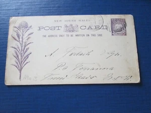 New South Wales 1d Lilac printed Stationary Postcard 1896 Tweed Heads, NSW - Picture 1 of 4