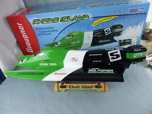 Bateau RC GRAUPNER RHODE ISLAND réf 2204 + boite et notice , testé OK - Imagen 1 de 13