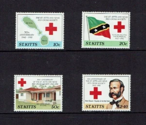 St. Kitts: 1992 50th Anniversary St Kitts Red Cross, MNH set - Picture 1 of 1