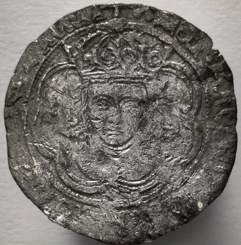 England Silver Groat Henry VII 1495-1498 London Mint, Mintmark Pansy Four Pence Cover