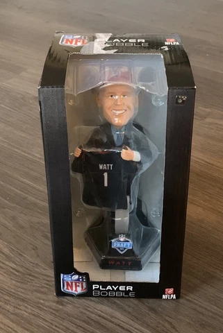 RARE J.J. Watt Houston Texans Wisconsin 2011 NFL Draft Day Bobblehead NFL Cover