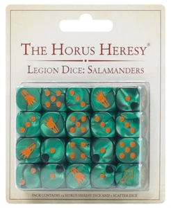 Horus Heresy Salamanders Legion Dice Pack Space Marines 30K 40K Scatter Die - Picture 1 of 1