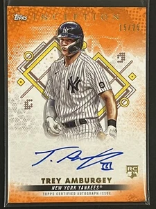 2022 Topps Inception Trey Amburgey Rookie Auto Orange /25 Yankees - Picture 1 of 2