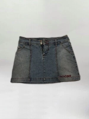 Minifalda vaquera OG 2000s lowrise ecko roja con costuras rojas para mujer 7 m60 esque Foto 1 de 3