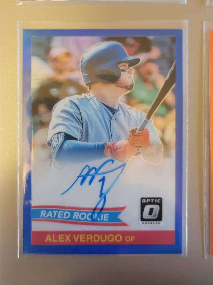 ALEX VERDUGO 2018 Donruss Optic Carolina Blue Auto RC Rookie RED SOX 20/35 - Image 1 of 1