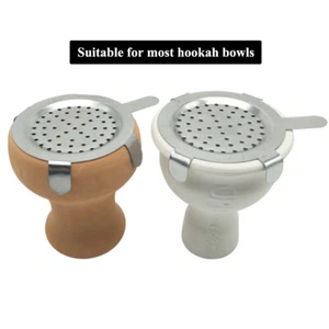 Soporte de carbón para cachimba de metal de 2 piezas Sheesha Chicha Narguile Shisha Bowl Accesorios - Imagen 1 de 10