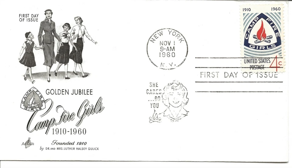 US Scott #1167, First Day Cover 11/1/60 New York Single Golden Jubilee - Image 1 of 1