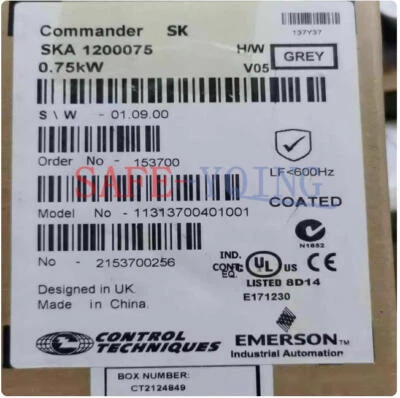 New 1PCS Emerson SKA1200025 AC Drives SK Series 0.33HP 240V 1.7A CT - Image 1 of 4