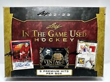 2022-23 Leaf In The Game Used Hockey Box (5 Hits) Factory Sealed Ships Free
