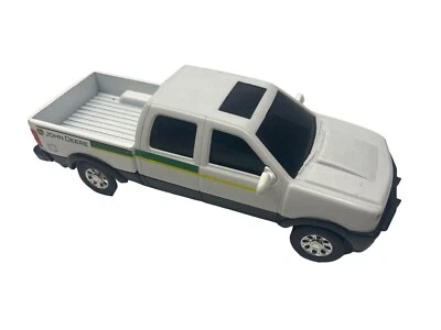 John Deere Pick Up Truck ,White, Green , Yellow Hitch Ertl 1:24  Diecast Used - Image 1 of 4