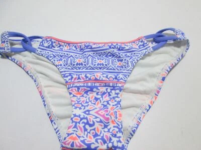 NWT Xhilaration Womens Size XS Bikini Bottom Blue Multi Hipster Ruched Back Swim - Image 1 of 4
