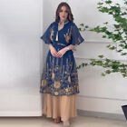 Muslim Abaya Embroidery Women Maxi Dress Dubai Party Islamic Abayas Arab Evening