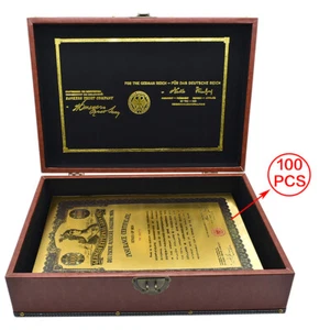 100pcs/box German Bonds / Deutscher Externer Kredit 1924 Goldfolie Anleihe - Bild 1 von 16
