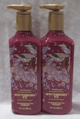White Barn Bath & Body Works Cleansing Gel Hand Soap Lot Set 2 WINTERBERRY ICE - Image 1 of 4