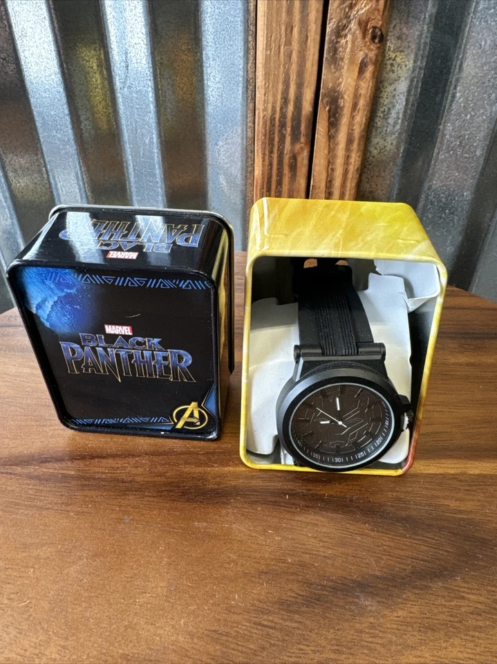 Reloj Hombre MARVEL The Black Panther Correa Corredor Negro Foto 1 de 2